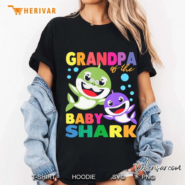 Grandpa Of The Baby Shark Ladies Tee