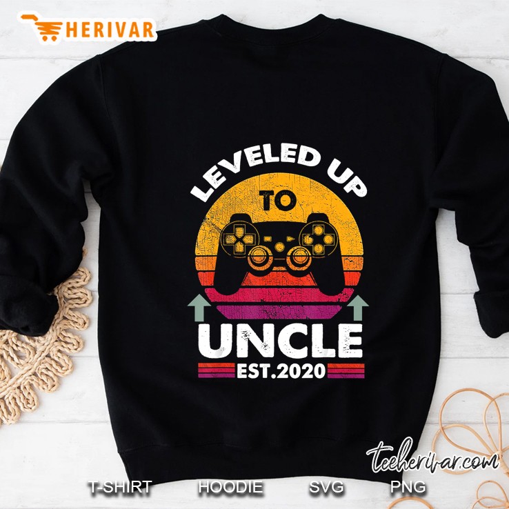 Leveled Up To Uncle 2020 Est 2020 Game Controller Vintage Version Sweatshirt