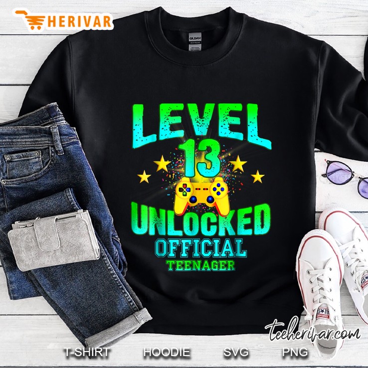 Level 13 Unlocked Official Teenager Gold Game Controller Version Sweatshirt