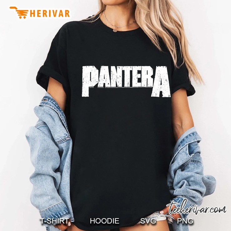 Pantera Official White Logo Ladies Tee