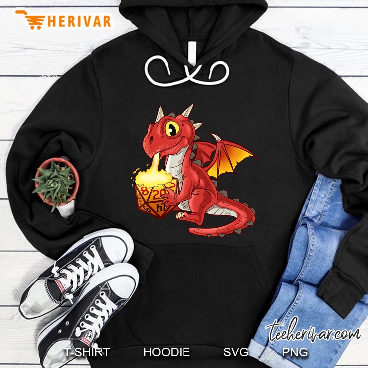 Tabletop Gaming Dragon Dice Rpg Dragons D20 Hoodie