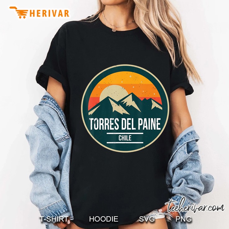 Torres Del Paine Vintage Mountain Sunset 80S Ladies Tee