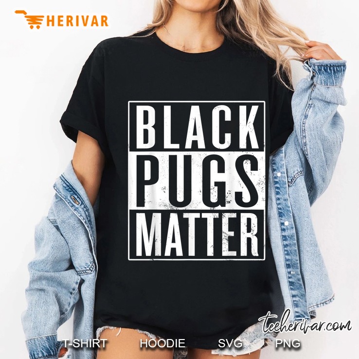 Black Pugs Matter Ladies Tee
