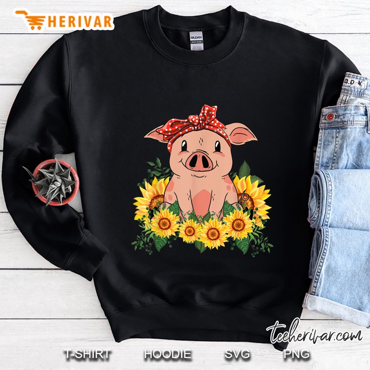 Pig Bandana Sunflower Sweatshirt