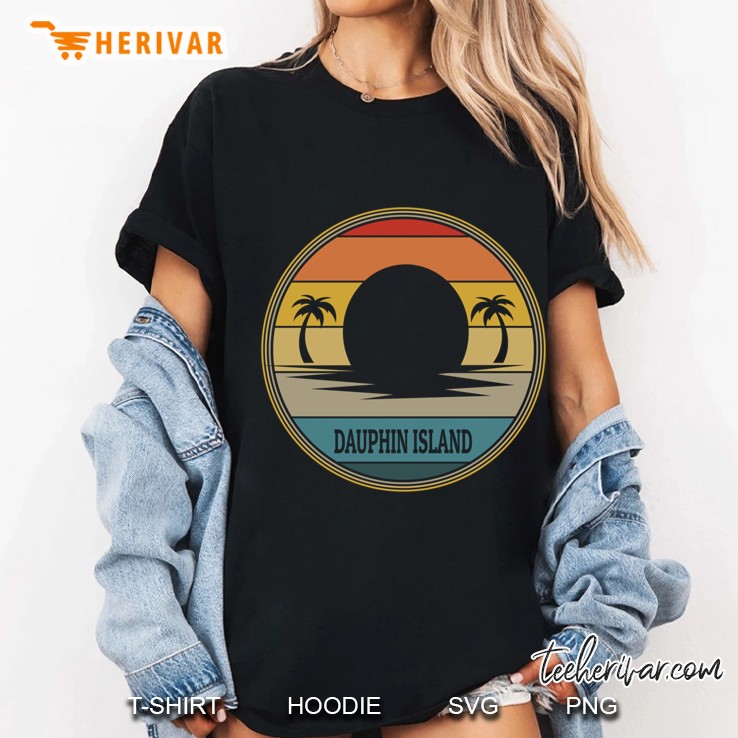 Dauphin Island Sunset Vintage Version Ladies Tee