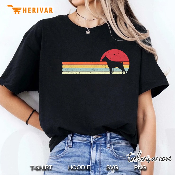Dobermann Silhouette Vintage Version Ladies Tee