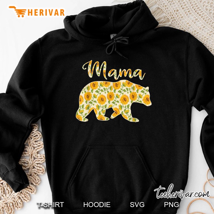 Mama Bear Silhouette Sunflower Version Hoodie