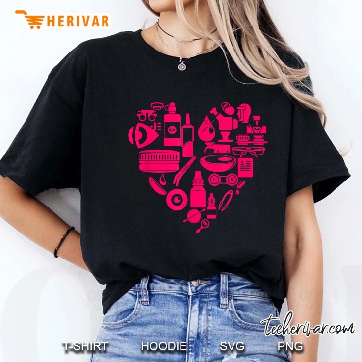 Pink Optometrist Heart Ladies Tee