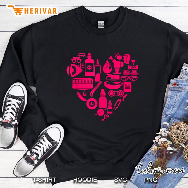 Pink Optometrist Heart Sweatshirt