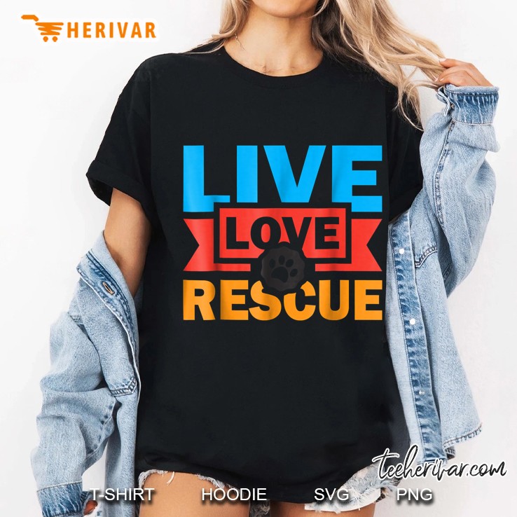 Live Love Rescue Vintage Version Ladies Tee