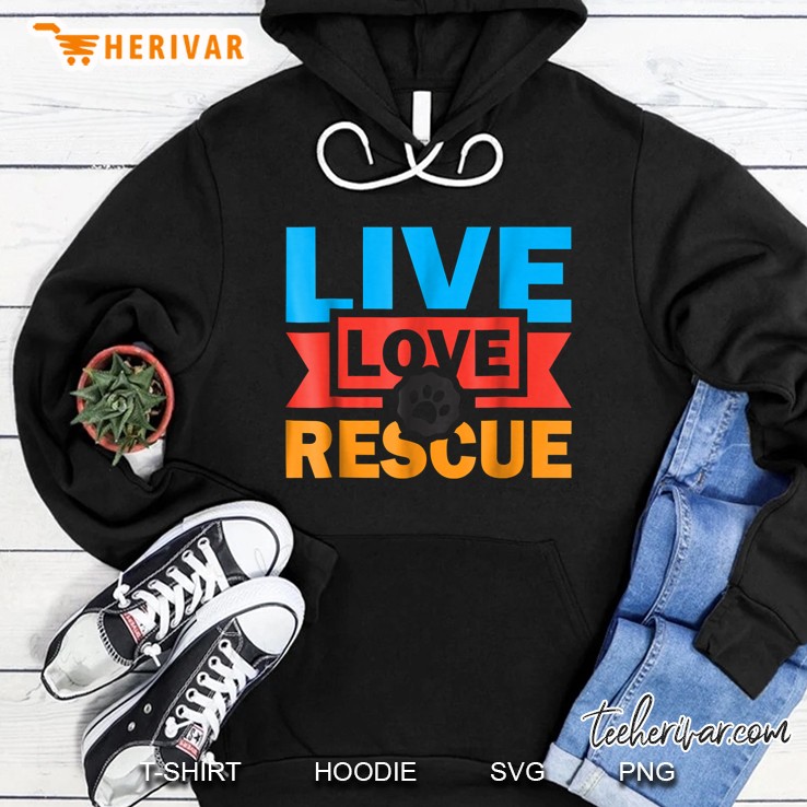 Live Love Rescue Vintage Version Hoodie