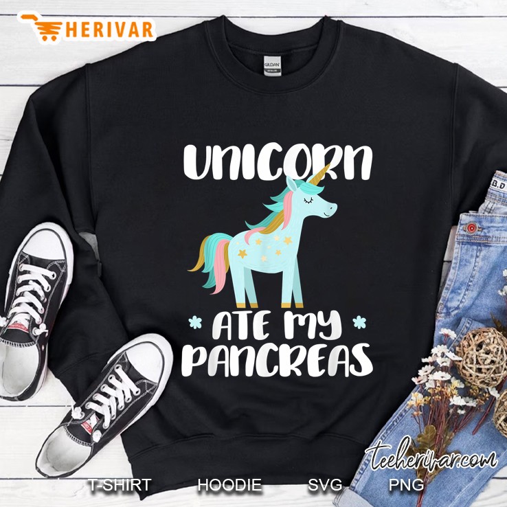 Unicorn Ate My Pancreas Diabetic Warrior Sweatshirt