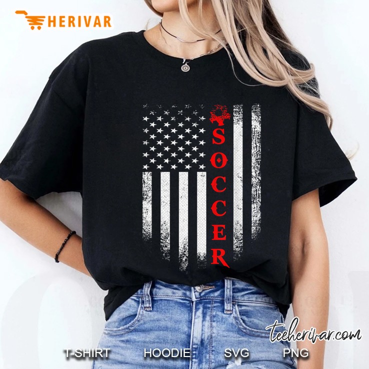 Vintage USA Soccer American Flag Ladies Tee