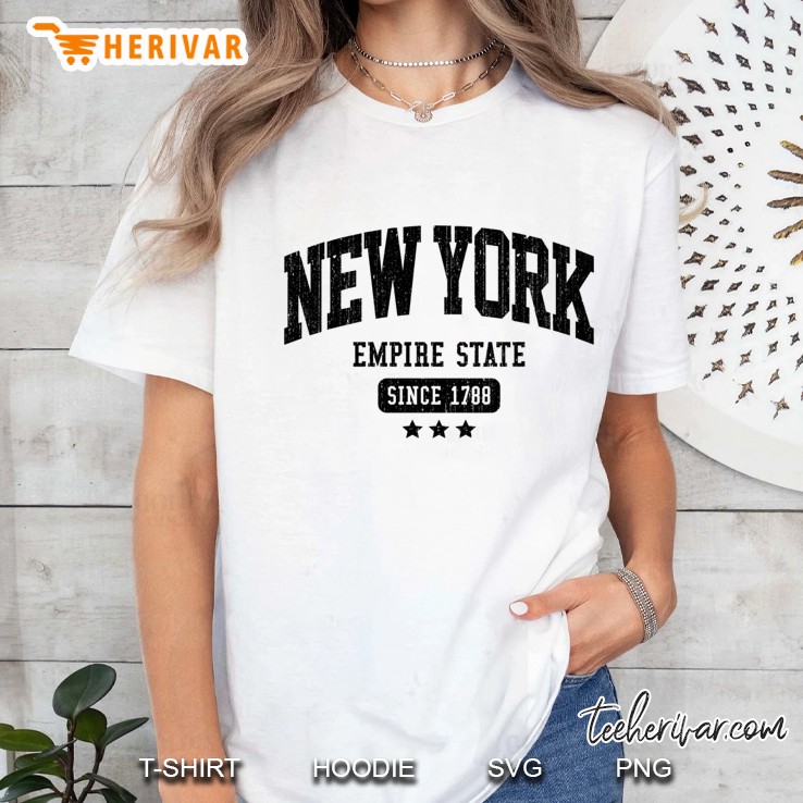 Vintage New York Empire State Since 1788 Ladies Tee