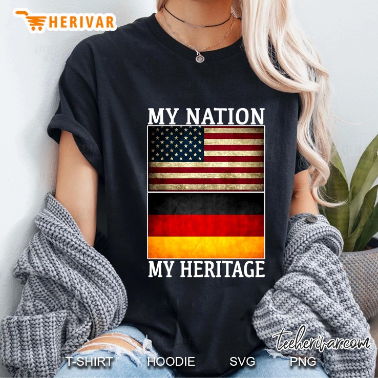 My Nation My Heritage American Flag Version Ladies Tee