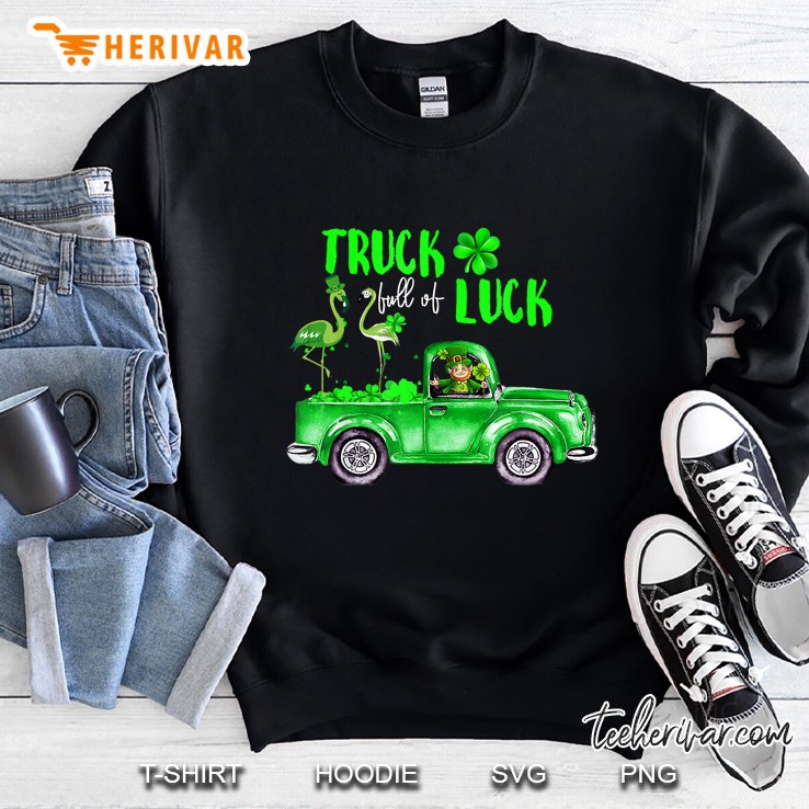 Truck Full Of Luck Flamingo Leprechaun Version Sweatshirt