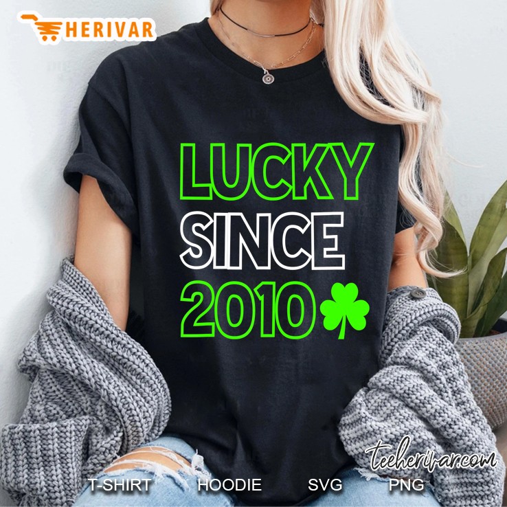 Lucky Since 2010 Shamrock Version Ladies Tee