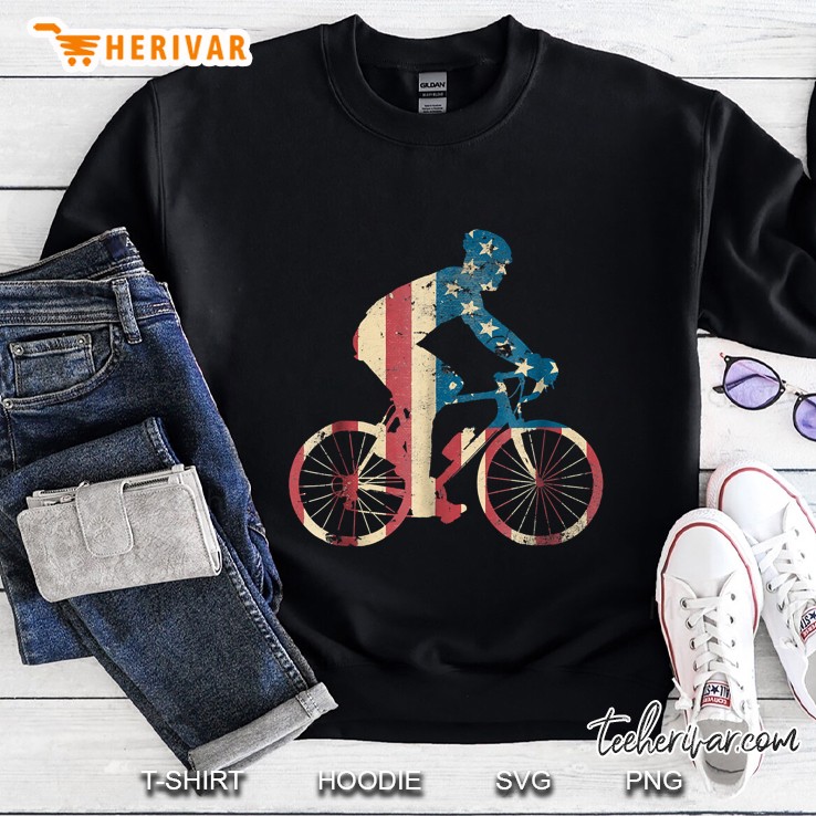 Patriotic Bicycle American Flag Sweatshirt