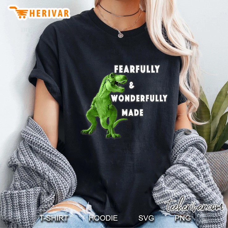 Christian Dinosaur S Fearfully And Wonderfully Made Ladies Tee