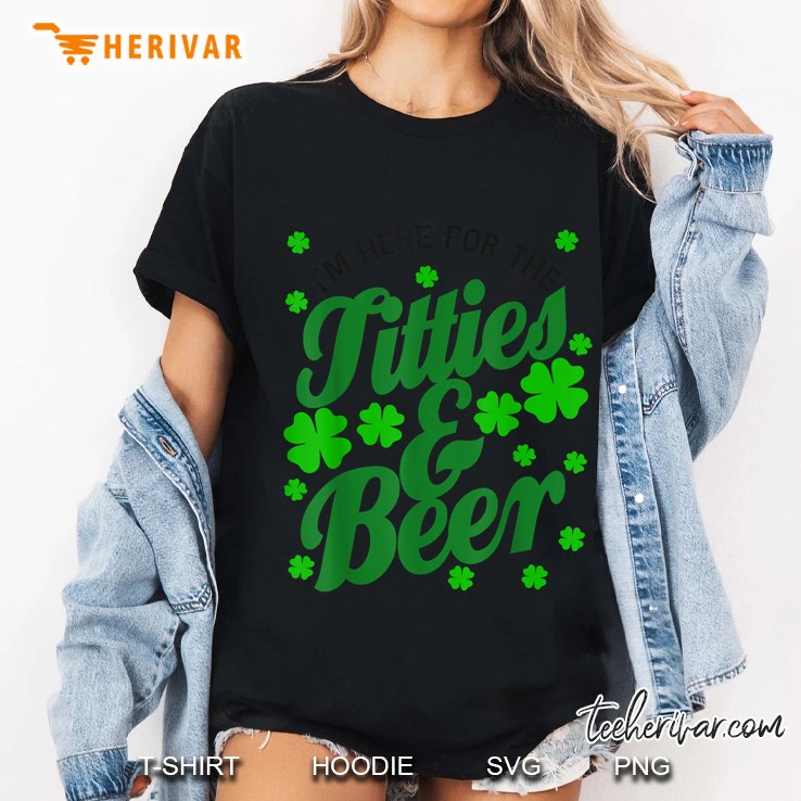 Titties & Beer Four Leaf Clover Version Ladies Tee