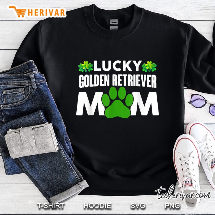 Lucky Golden Retriever Mom Shamrock Version Sweatshirt