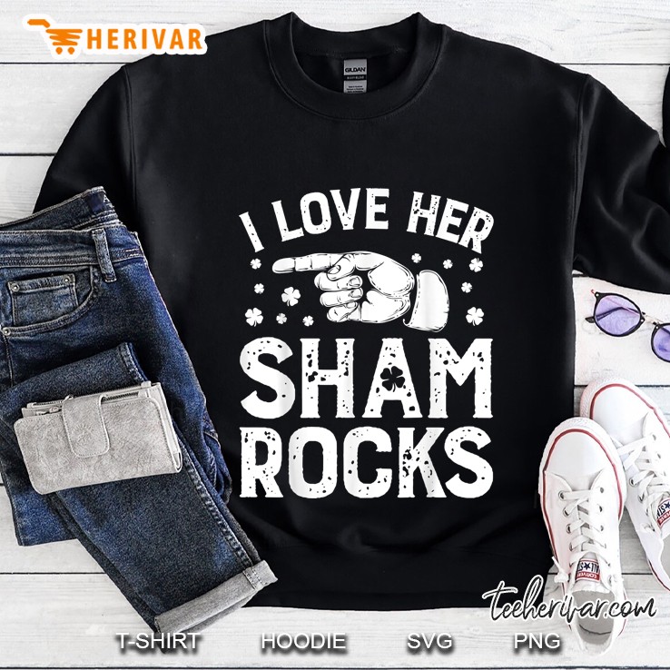 I Love Her Shamrocks Pointing Hand Version Sweatshirt