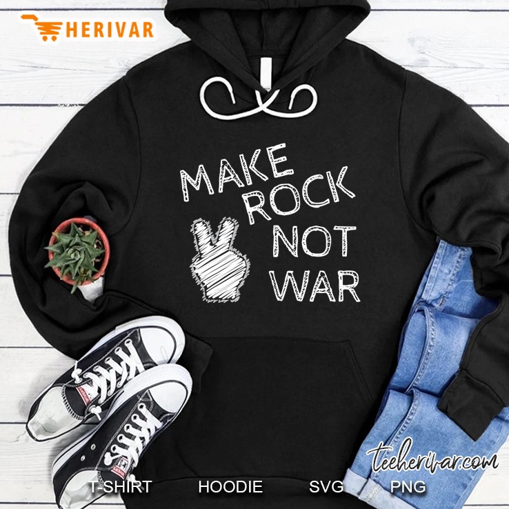 Make Rock Not War Peace Sign Hand Version Hoodie