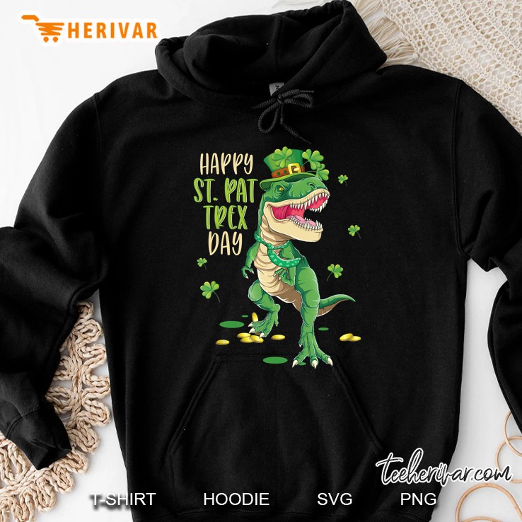 Happy St Pat Trex Day Leprechaun T-Rex Version Hoodie