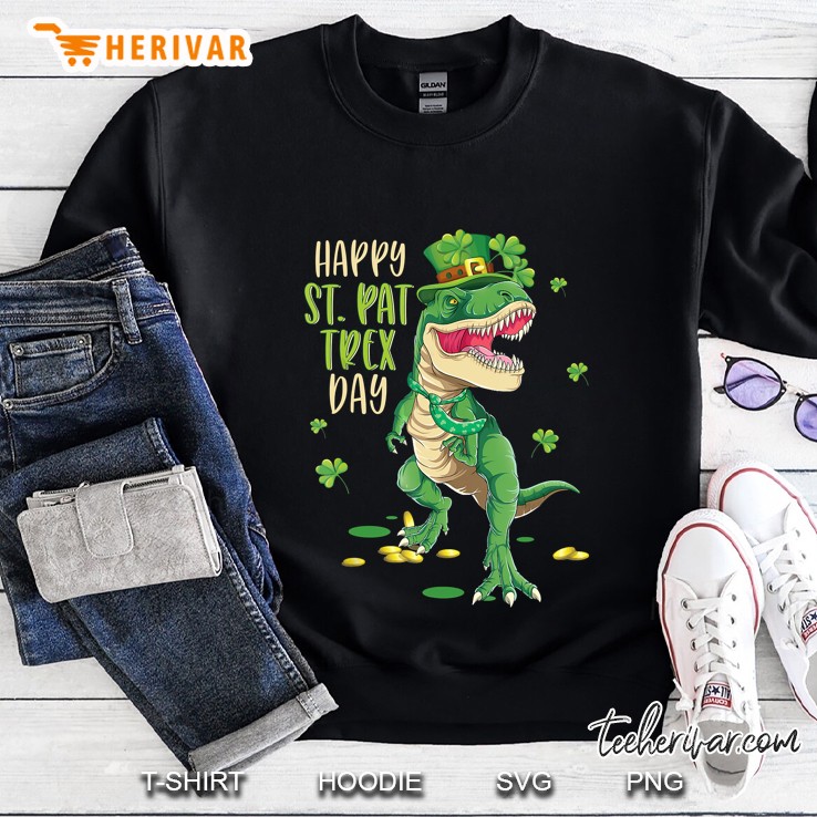 Happy St Pat Trex Day Leprechaun T-Rex Version Sweatshirt