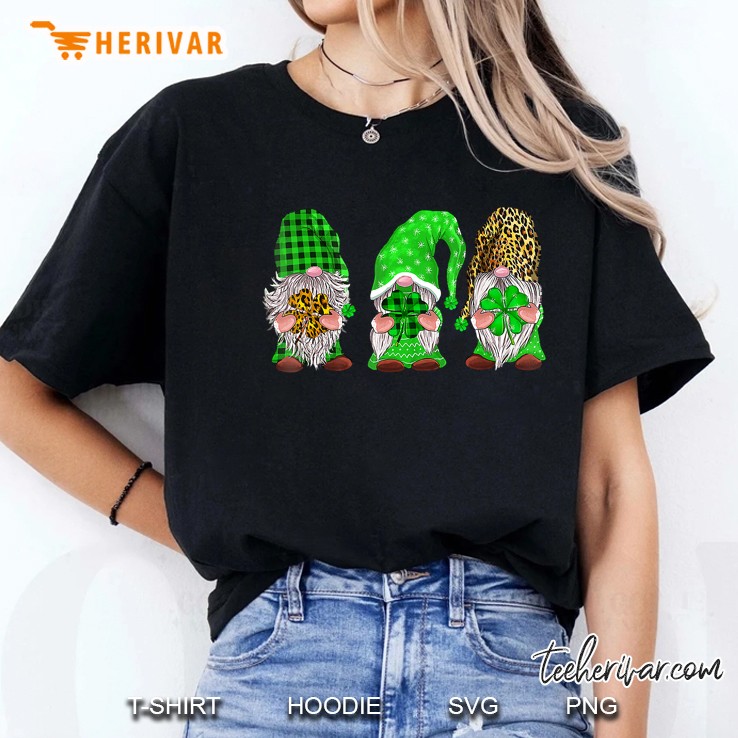 Leprechaun Gnomes Leopard Plaid Shamrocks Version Ladies Tee