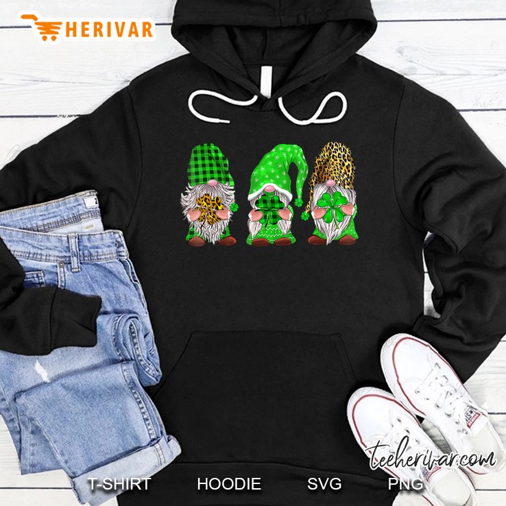 Leprechaun Gnomes Leopard Plaid Shamrocks Version Hoodie