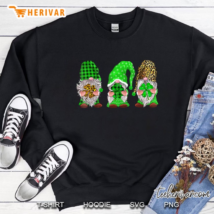 Leprechaun Gnomes Leopard Plaid Shamrocks Version Sweatshirt