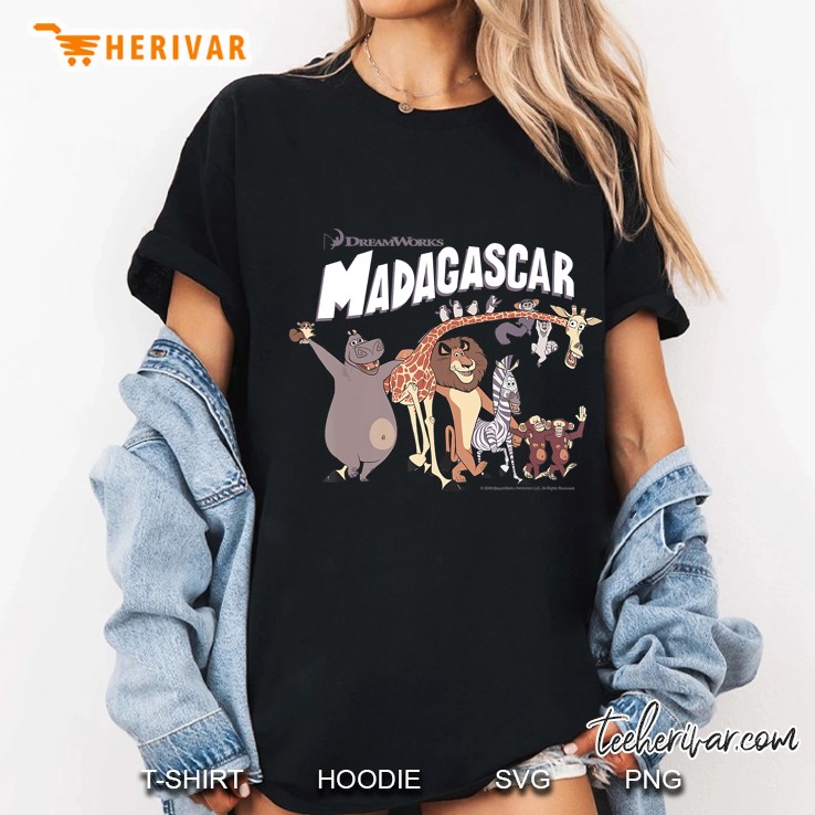 Dreamworks Madagascar Characters Version Ladies Tee