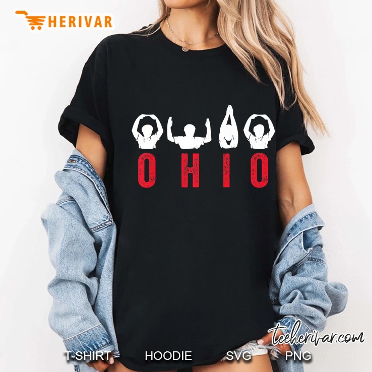 Ohio Letters Shape Posture Version Ladies Tee
