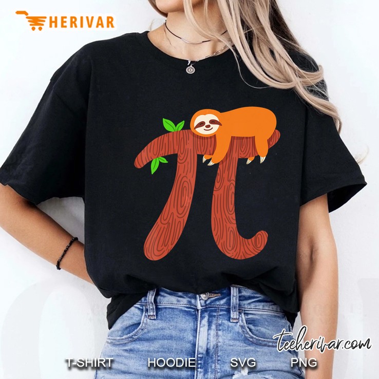 Sloth Hugging Pi Ladies Tee