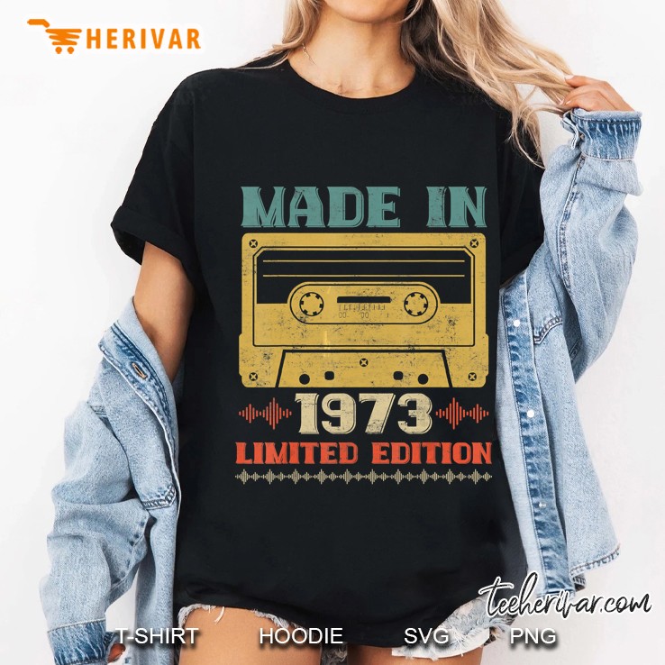 Made In 1973 Limited Edition Retro Classic Music Ladies Tee