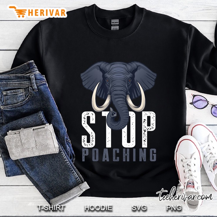 Stop Poaching Wildlife Elephant Rescue Sweatshirt