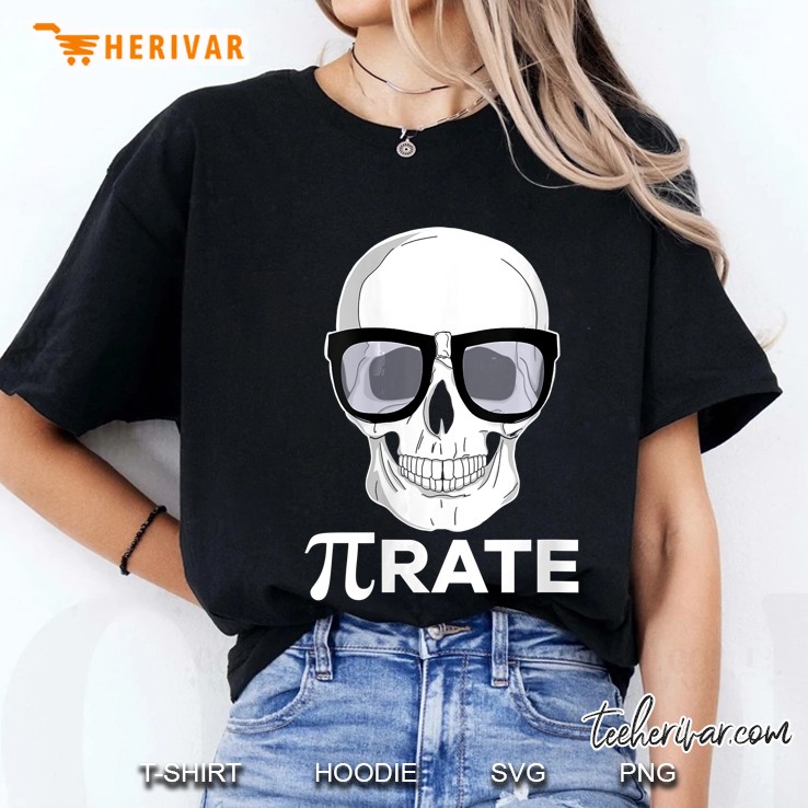 Pi Day Nerd Skull Geek Pirate Pi-Rate Ladies Tee