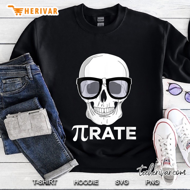 Pi Day Nerd Skull Geek Pirate Pi-Rate Sweatshirt
