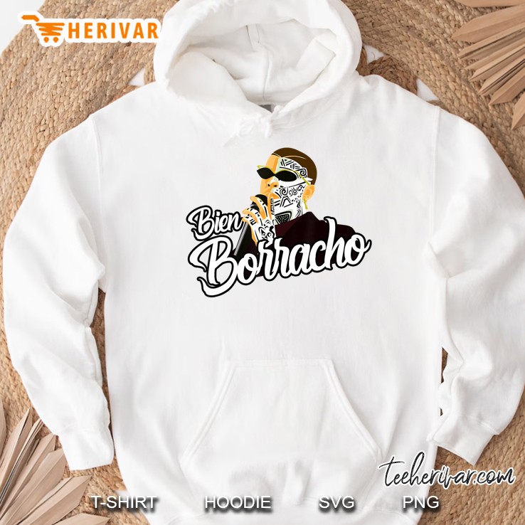 Bien Borracho Bad Bunny Skeleton White Version Hoodie