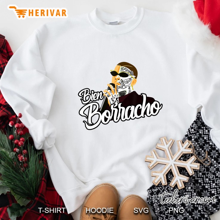 Bien Borracho Bad Bunny Skeleton White Version Sweatshirt