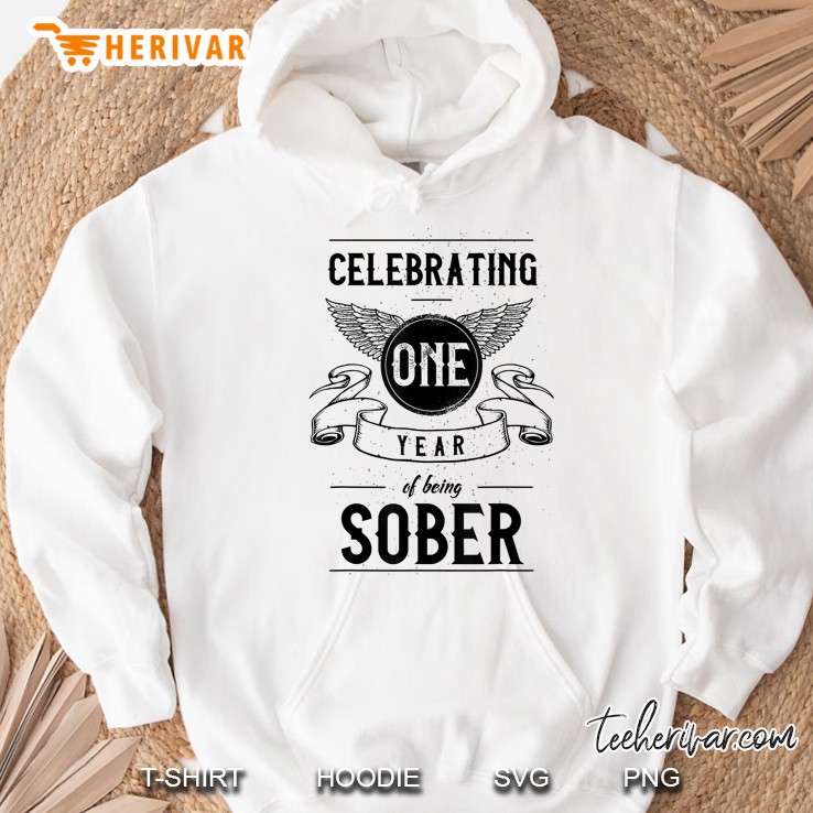 Celebrating 1 One Year Of Being Sober Hoodie