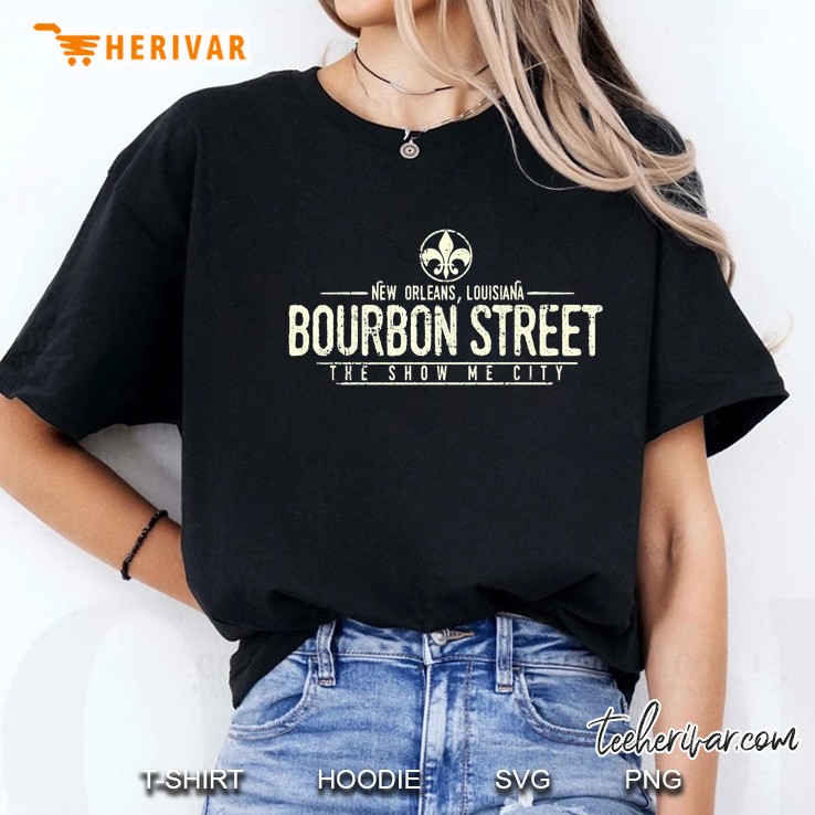 Bourbon Street New Orleans Louisiana Ladies Tee
