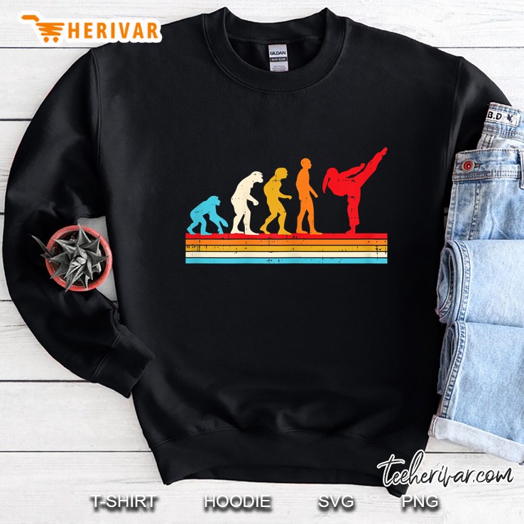 Karate Taekwondo Evolution Ponytail Kicking Women Vintage Version Sweatshirt