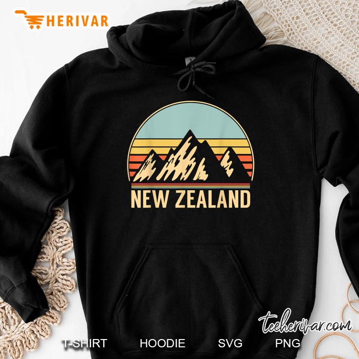 New Zealand Mountains Vintage Version Hoodie