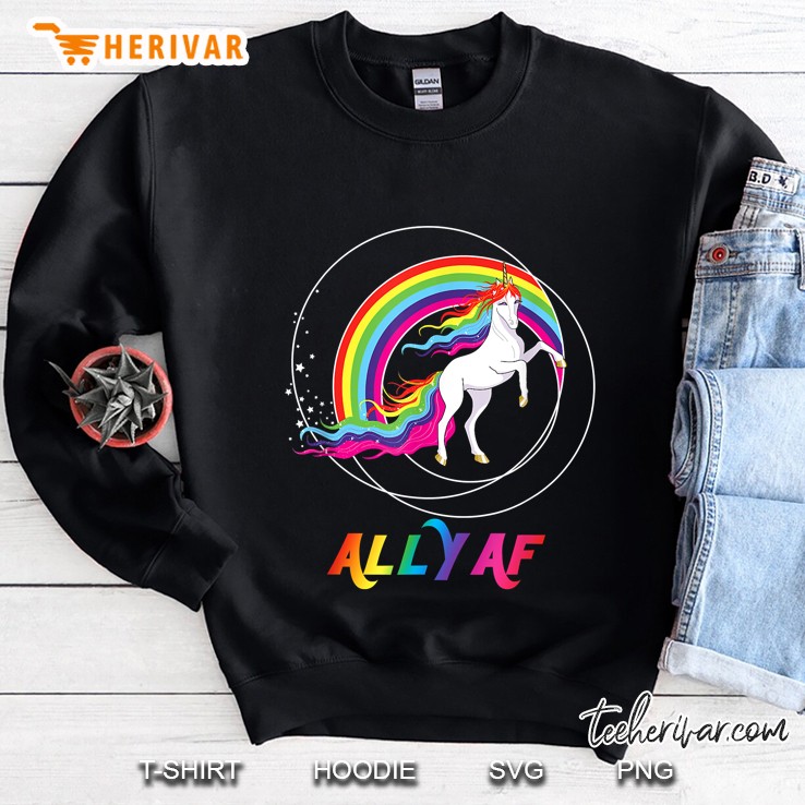 Ally Af Unicorn Rainbow Version Sweatshirt