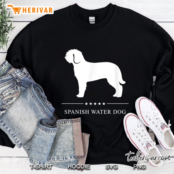 Spanish Water Dog White Silhouette Sweatshirt