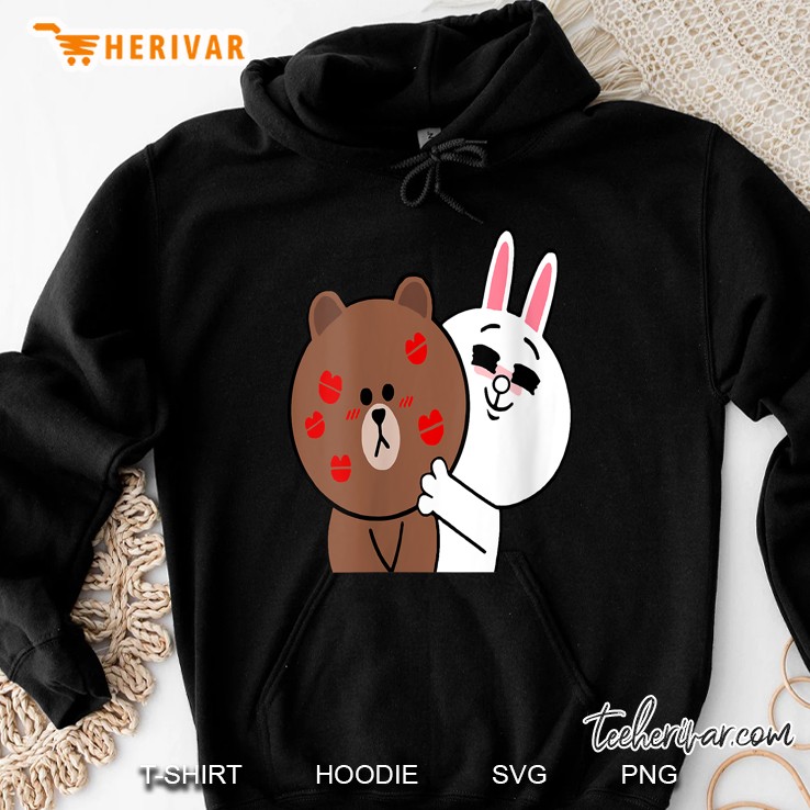 Cute Brown Bear Cony Bunny Rabbit Shower Me With Love Kisses Hoodie