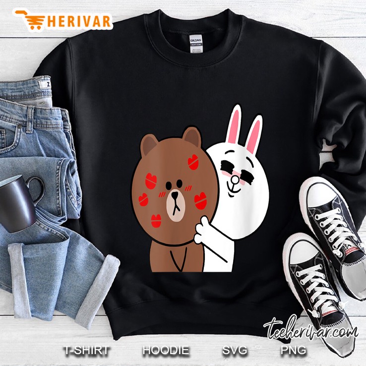 Cute Brown Bear Cony Bunny Rabbit Shower Me With Love Kisses Sweatshirt
