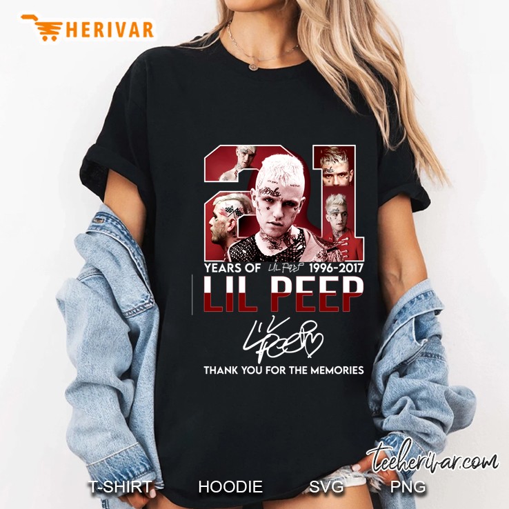 21 Years Of Lil Peep 1996-2018 Thank You For The Memories Ladies Tee